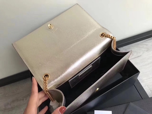 Regulowane Ramiączka Poliester Saint Laurent YSL Woc Torba Zapinana Na Zamek Srebrny