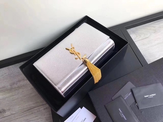Regulowane Ramiączka Poliester Saint Laurent YSL Woc Torba Zapinana Na Zamek Srebrny