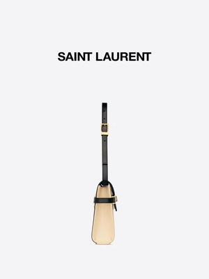 Beżowa torba ze skóry premium Yves Saint Laurent OEM