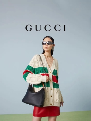 Bambusowa rękojeść Gucci Princess Diana Torebka Double G Hardware OEM
