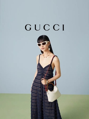 Biała skórzana markowa torba na ramię Gucci Torebka księżnej Diany