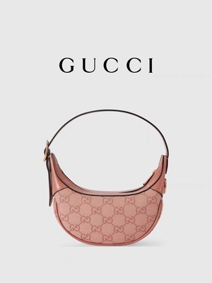 Markowa torba na ramię projektanta Gucci Ophidia mała różowa bawełniana podszewka z płótna GG