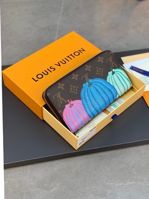 Płócienny portfel unisex LV Sarah Monogram Damier Collaboration Leather