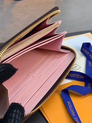 Płócienny portfel unisex LV Sarah Monogram Damier Collaboration Leather