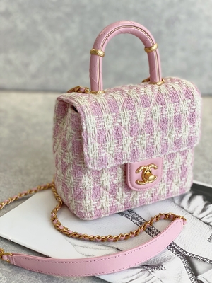 Dziewczęce Monogramy Mini Designer Torebki Chanel Mini Box Bag Zielony Różowy