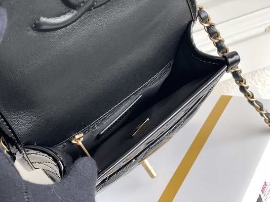 Chanel 22 Mini Designer Torebki Czarny czarodziejski złoty łańcuszek z klapką