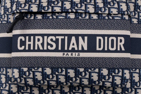 Designerski mały plecak Diortravel Niebieski Dior Oblique Jacquard