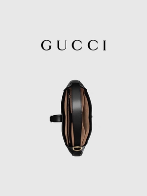 Czarna skórzana torba Jackie z 1961 r. Gucci Time Honored Classic Golden Accessories