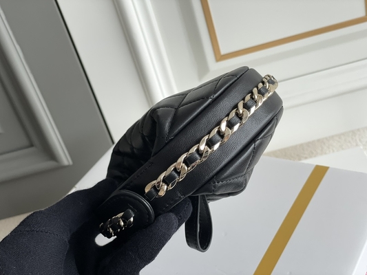 Ap3095 Czarna torebka Chanel z klapką z czarnej mini torebki na monety 20 cali