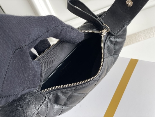 Ap3095 Czarna torebka Chanel z klapką z czarnej mini torebki na monety 20 cali