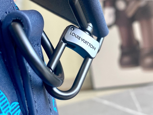Duża markowa torba męska Keepall BANDOULIÈRE 50 niebieskich toreb Boston