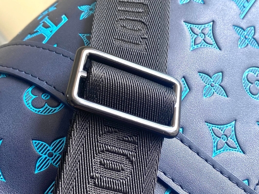 Duża markowa torba męska Keepall BANDOULIÈRE 50 niebieskich toreb Boston