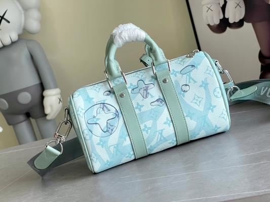 Biznesowa torba LV Designer z monogramem Keepall BandoulièRe 50 Niebieska torba podróżna