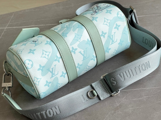 Biznesowa torba LV Designer z monogramem Keepall BandoulièRe 50 Niebieska torba podróżna
