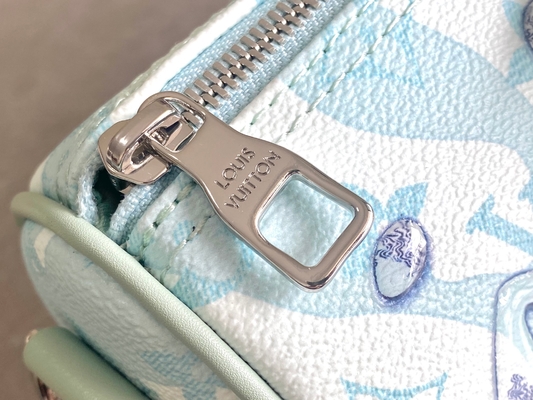 Biznesowa torba LV Designer z monogramem Keepall BandoulièRe 50 Niebieska torba podróżna