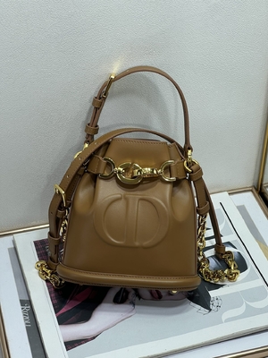 Wytłaczana torba C'est Dior Gold Saddle CD Christian Dior Torba sportowa Skóra cielęca