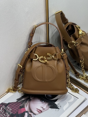 Wytłaczana torba C'est Dior Gold Saddle CD Christian Dior Torba sportowa Skóra cielęca