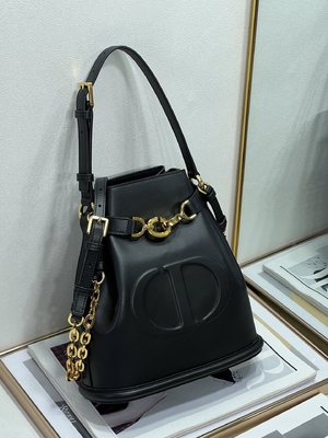 Wytłaczana torba C'est Dior Gold Saddle CD Christian Dior Torba sportowa Skóra cielęca