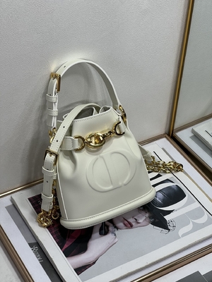 Wytłaczana torba C'est Dior Gold Saddle CD Christian Dior Torba sportowa Skóra cielęca