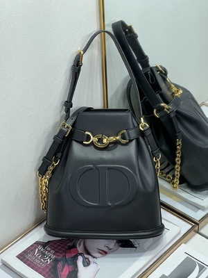 Wytłaczana torba C'est Dior Gold Saddle CD Christian Dior Torba sportowa Skóra cielęca