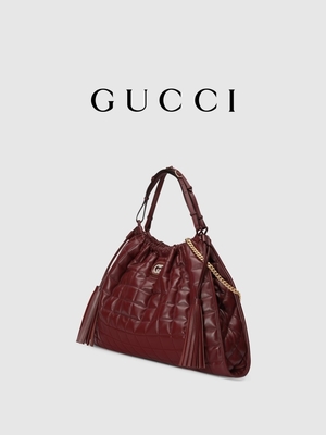 6-calowa szkarłatna skórzana tapicerka Preloved Markowa torba Diana Gucci Torebka