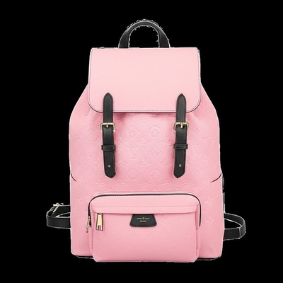 Plecak marki LV Designer Louis Vuitton Monogram Montsouris Plecak różowy czarny